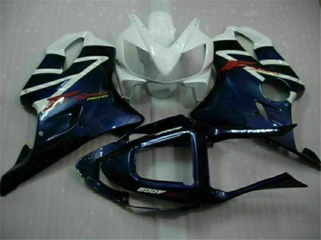Carénages Moto Honda CBR600 F4i 2001-2003 - Blanc Bleu Noir Bande