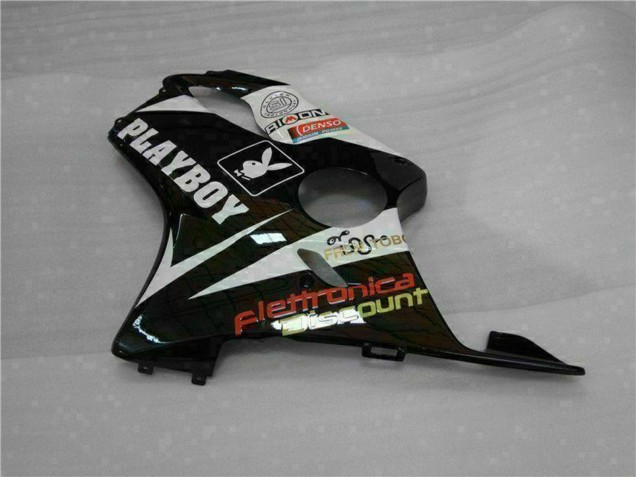 Carénages Moto Honda CBR600 F4i 2001-2003 - Blanc Jaune Noir Brillant Playboy