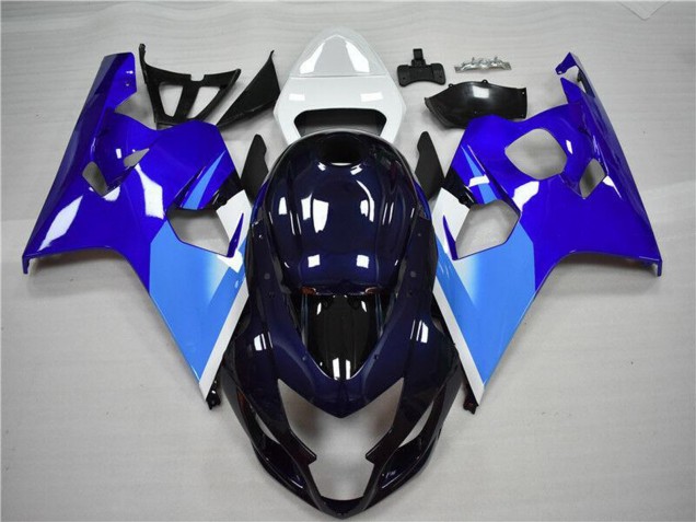 Carénage Moto Suzuki GSXR 600/750 2004-2005 - Blanc Bleu Noir