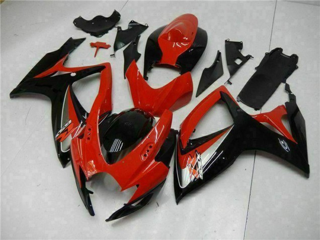 Carénages Moto Suzuki GSXR 600/750 2006-2007 - Rouge Noir Brillant