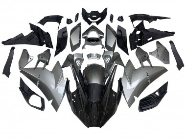 Carénages Moto Kawasaki Ninja H2 2015-2022 - Argent Noir Fibre de Carbone