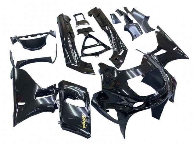 Carénages Moto Kawasaki ZZR600 1998-2003 - Noir Brillant Or Ninja