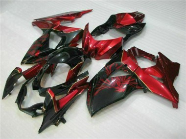 Carénages Moto Suzuki GSXR 1000 2009-2016 - Rouge Noir Brillant