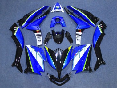 Carénages Moto Yamaha TMAX530 2015-2016 - Blanc Bleu Noir