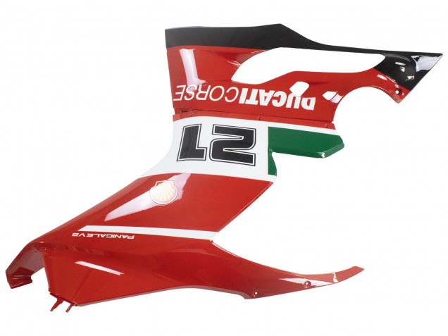 Carénages Moto Ducati Panigale V2 2020-2024 - Blanc Rouge Vert Noir Mat Corse 21