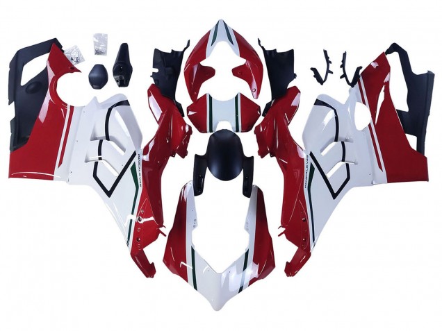 Carénages Moto Ducati Panigale V4 V4S 2020-2021 - Blanc Rouge Vert Noir Mat