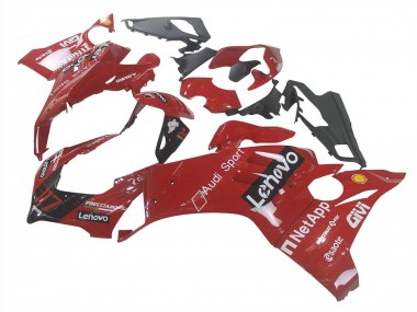 Carénage Moto Ducati Panigale V4 V4S 2020-2021 - Rouge Noir Brillant Lenovo 117