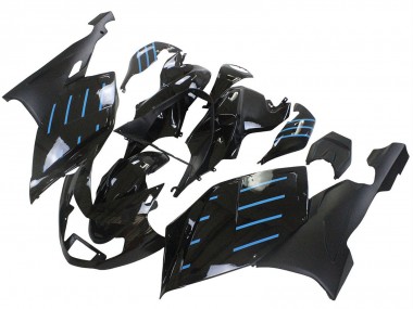 Carénages Moto BMW K1200S 2005-2010 - Noir Brillant Noir Mat Bleu Doubler
