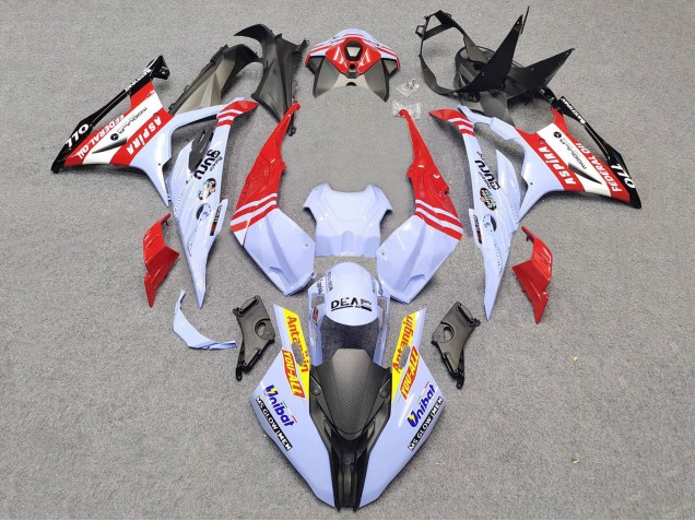 Carénages Moto BMW S1000RR 2023-2024 - Blanc Rouge Noir Or