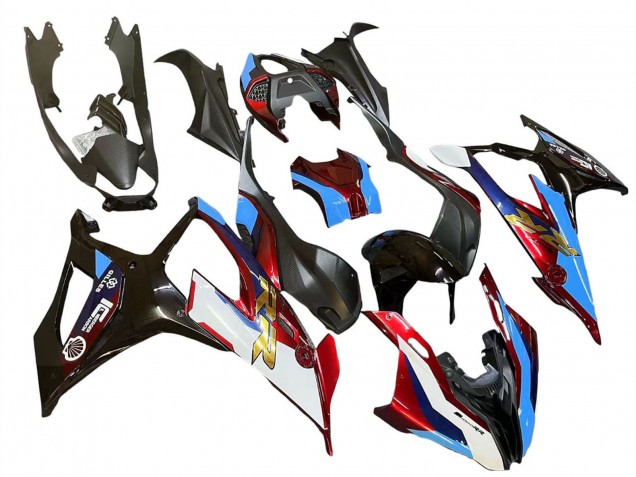 Carénages Moto BMW S1000RR 2019-2022 - Noir Rouge Bleu