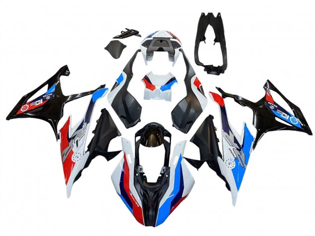 Carénages Moto BMW S1000RR 2019-2022 - Noir Rouge Bleu Blanc