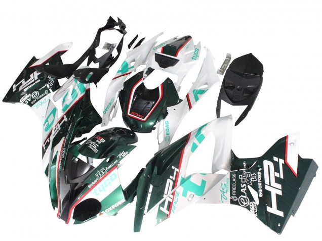 Carénages Moto BMW S1000RR 2015-2016 - Blanc Vert Noir