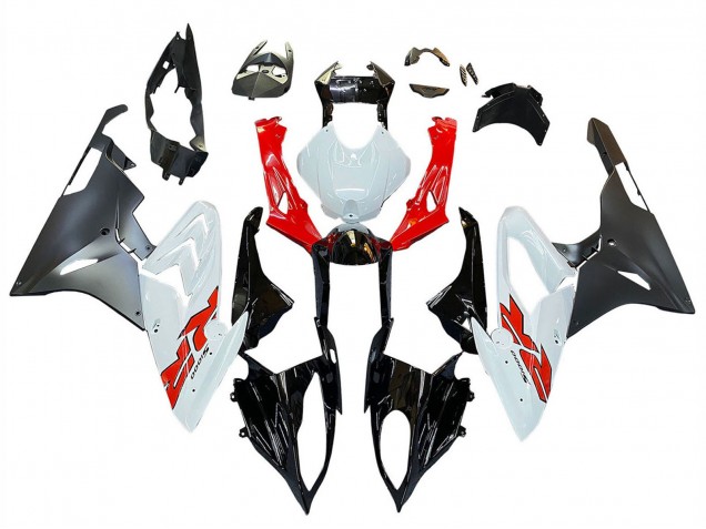 Carénages Moto BMW S1000RR 2015-2016 - Rouge Blanc Noir Brillant Noir Mat