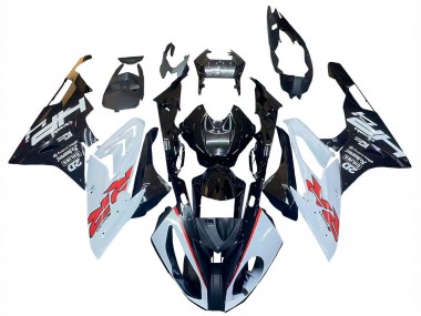 Carénages Moto BMW S1000RR 2015-2016 - Blanc Noir Brillant