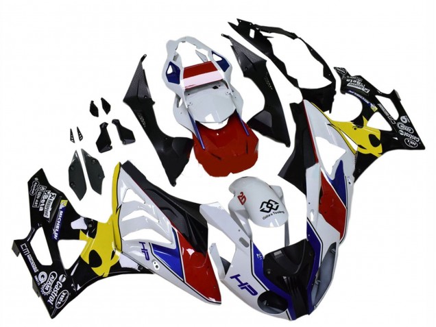Carénages Moto BMW S1000RR 2009-2014 - Blanc Rouge Jaune Noir Castrol