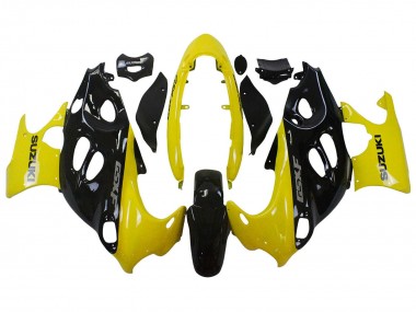 Carénages Moto Suzuki GSX600F/GSX750F 2004-2006 - Noir Brillant Jaune