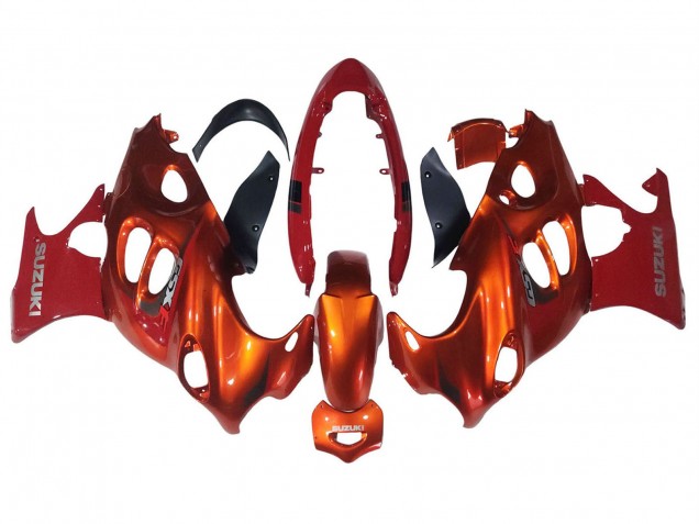 Carénages Moto Suzuki GSX600F/GSX750F 2004-2006 - Burnt Orange Blanc Logo