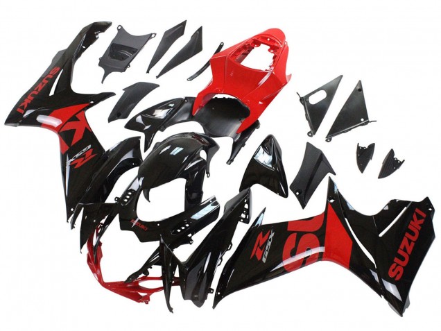 Kits Carénage Moto Suzuki GSXR 600 / GSXR 750 2011-2024 - Rouge Noir Brillant