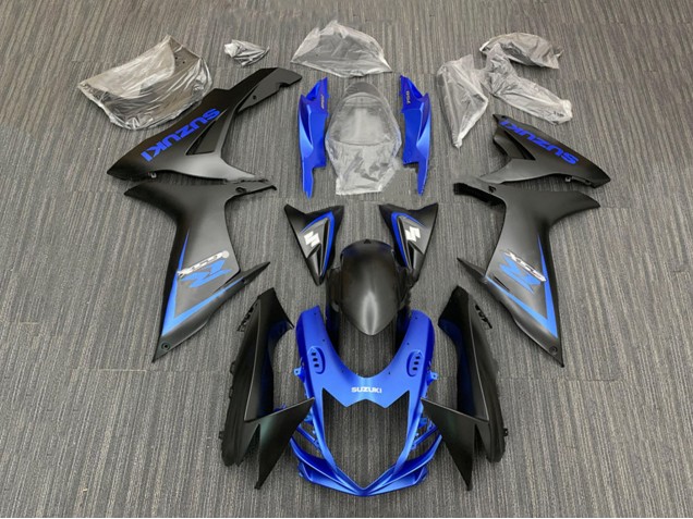 Kits Carénage Moto Suzuki GSXR 600 / GSXR 750 2011-2024 - Bleu Noir Mat
