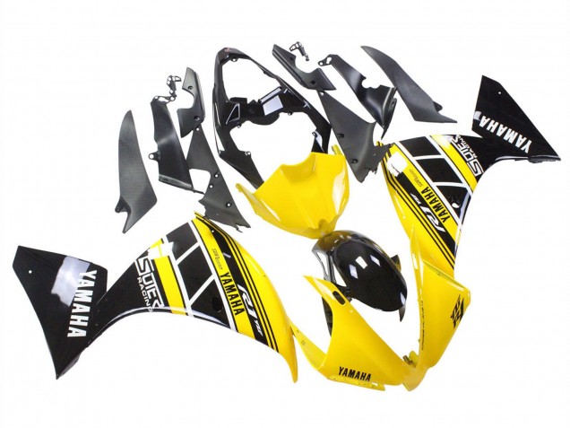 Carénages Moto Yamaha YZF 1000 R1 2012-2014 - Jaune Blanc Noir