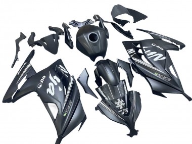 Carénages Moto Kawasaki EX300 2013-2017 - Noir Mat Blanc Elf Neige