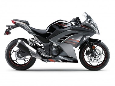 Carénages Moto Kawasaki EX300 2013-2024 - Noir Argent Rouge