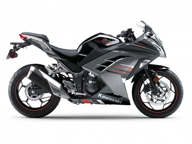 Carénages Moto Kawasaki EX300 2013-2017 - Noir Argent Rouge