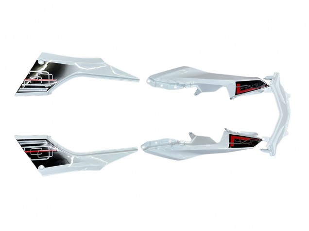 Carénages Moto Kawasaki EX300 2013-2024 - Blanc Rouge Noir