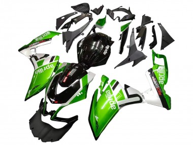 Carénages Moto Aprilia RS4 50 125 2012-2018 - Blanc Vert Noir Brillant