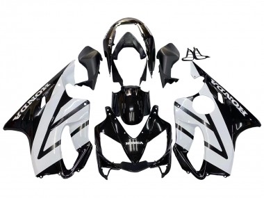 Carénages Moto Honda CBR600 F4i 2004-2007 - Blanc Noir Brillant