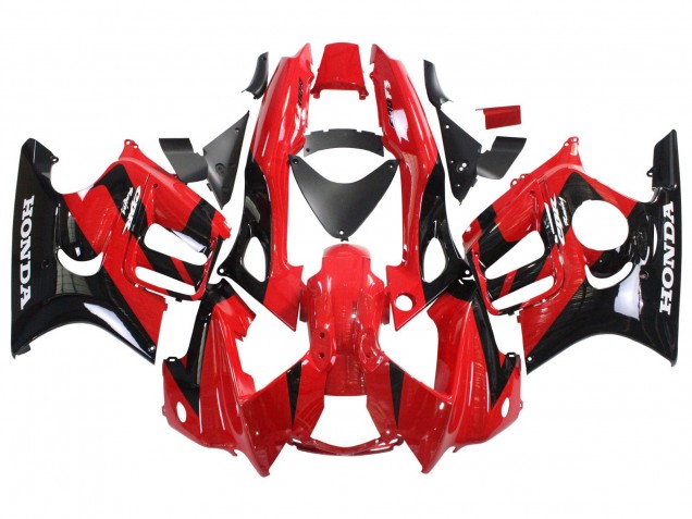 Carénages Moto Honda CBR600 F3 1997-1998 - Rouge Noir Brillant
