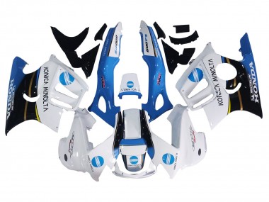 Carénages Moto Honda CBR600 F3 1997-1998 - Blanc Bleu Noir Brillant