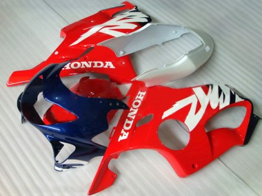 Carénages Moto Honda CBR600 F4 1999-2000 - Blanc Rouge Bleu Foncé