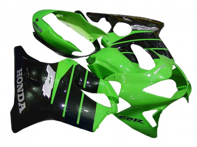 Carénages Moto Honda CBR600 F4 1999-2000 - Vert Noir Brillant