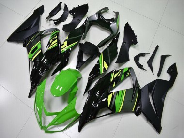 Carénages Moto Kawasaki ZX6R 2013-2018 - Vert Jaune Noir Brillant Noir Mat