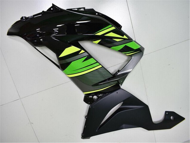Carénages Moto Kawasaki ZX6R 2013-2018 - Vert Jaune Noir Brillant Noir Mat