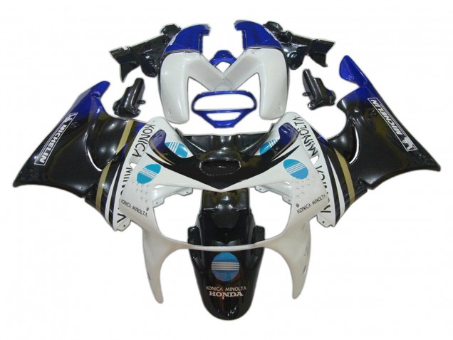 Carénages Moto Honda CBR900RR 919 1998-1999 - Blanc Bleu Noir Brillant Konica Minolta
