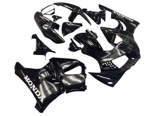 Carénages Moto Honda CBR900RR 919 1998-1999 - Noir Brillant Blanc Décalque
