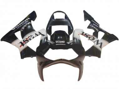 Carénages Moto Honda CBR900RR 929 2000-2001 - Noir Brillant Blanc West
