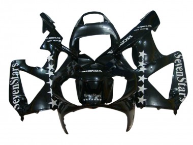 Carénages Moto Honda CBR900RR 929 2000-2001 - Noir Brillant Blanc SevenStars