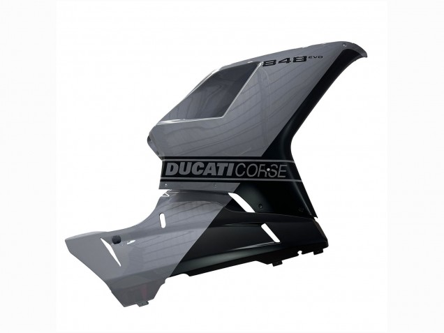Carénages Moto Ducati 848 2007-2014 - Argent Or Noir Mat