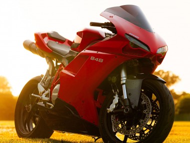 Carénages Moto Ducati 848 2007-2014 - Rouge Noir Brillant