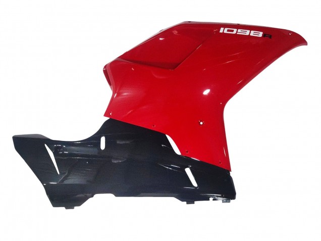 Carénages Moto Ducati 1098 2007-2014 - Blanc Rouge Noir Brillant