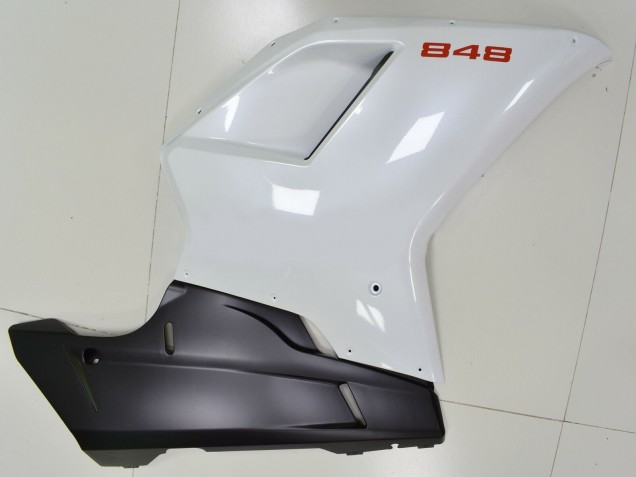 Carénages Moto Ducati 848 2007-2014 - Blanc Noir Mat