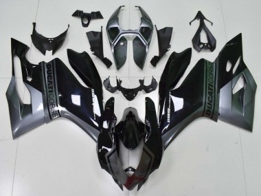 Carénages Moto Ducati Panigale 1199 2011-2014 - Gris Noir Brillant