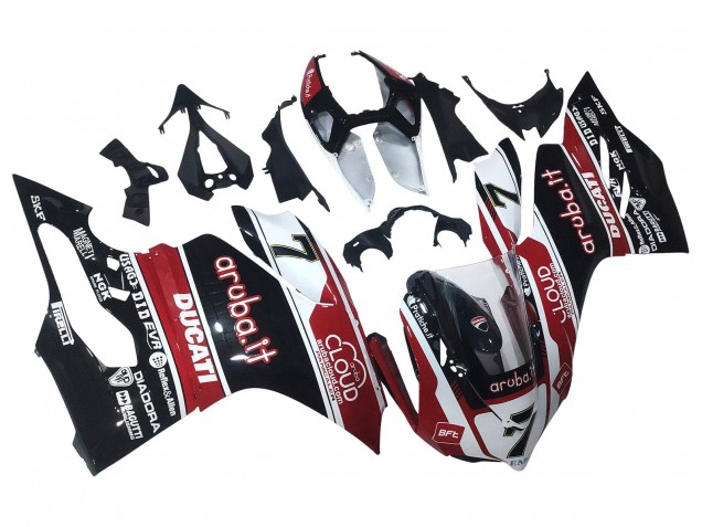 Carénages Moto Ducati Panigale 899/1199 2011-2014 - Blanc Rouge Noir Brillant Aruba.it 7