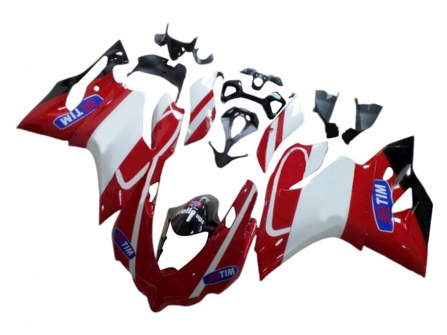 Carénages Moto Ducati 959/1299 2015-2020 - Blanc Rouge Noir Brillant Tim