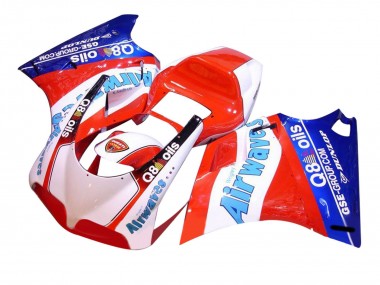 Carénages Moto Ducati 748/916/996/998 1993-2005 - Blanc Rouge Bleu Air Waves