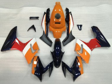Carénages Moto Honda CBR125R 2002-2006 - Orange Blanc Rouge Noir Brillant