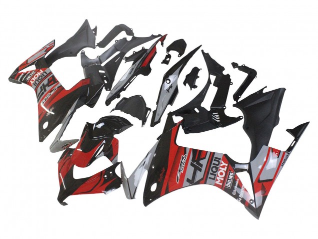 Carénages Moto Honda CBR500R 2013-2015 - Rouge Argent Noir Brillant